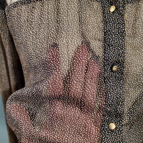 MODCLOTH sheer vintage tulle dotted blouse - Picture 5 of 14